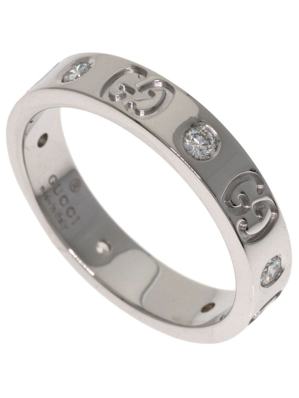 Gucci Icon Diamond Ring 18k White Gold